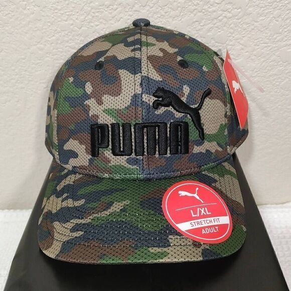 Puma Stretch Fit Adult Camo Hat -U - Picture 1 of 3